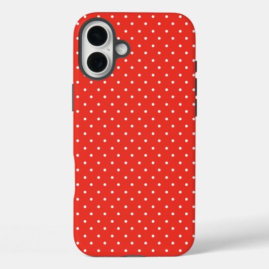 Naadloos rood achtergrond polka stippenpatroon Case-Mate iPhone case (Achterkant)