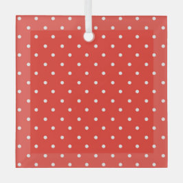 Naadloos rood achtergrond polka stippenpatroon glas ornament