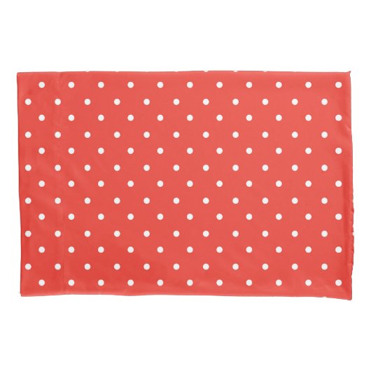 Naadloos rood achtergrond polka stippenpatroon kussensloop (Voorkant-Links)
