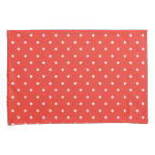Naadloos rood achtergrond polka stippenpatroon kussensloop (Voorkant-Rechts)