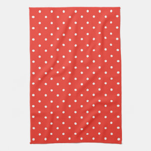 Naadloos rood achtergrond polka stippenpatroon theedoek