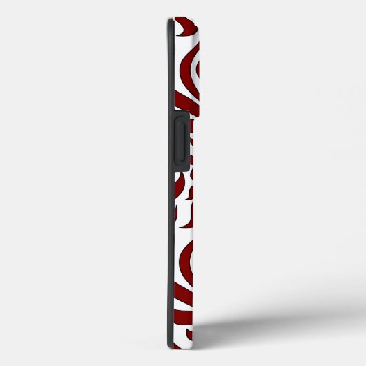 Naadloos rood en wit patroonontwerp Case-Mate iPhone case (Achterkant / Rechts)