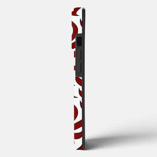 Naadloos rood en wit patroonontwerp Case-Mate iPhone case (Achterkant / Links)