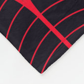 naadloos rood en zwart gekleurd decobehangpapier fleece deken (Hoek)