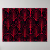  naadloos rood en zwart gekleurd decobehangpapier poster (Voorkant)