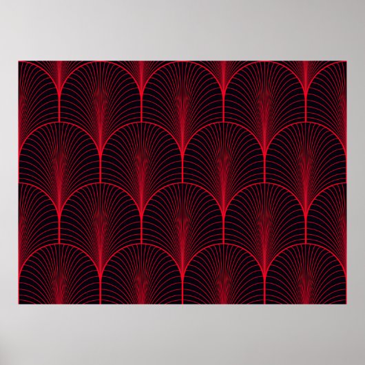 naadloos rood en zwart gekleurd decobehangpapier poster (Voorkant)