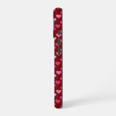 Naadloos rood hart  iPhone 16 hoesje (Linkerkant)