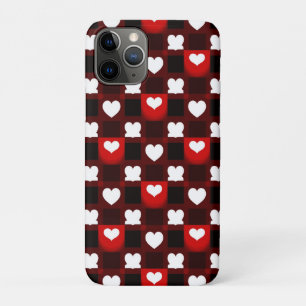 Naadloos Rood Hart Patroon Achtergrond Case-Mate iPhone Case