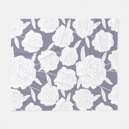 Naadloos  Roos Fleece Deken (Voorkant (Horizontaal))