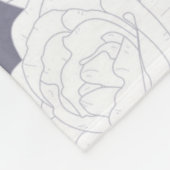 Naadloos  Roos Fleece Deken (Hoek)