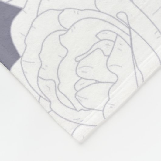 Naadloos  Roos Fleece Deken (Hoek)