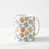 Naadloos roosterpatroon koffiemok (Voorkant rechts)