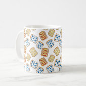 Naadloos roosterpatroon koffiemok (Voorkant links)