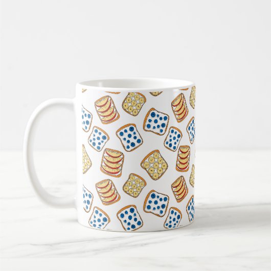 Naadloos roosterpatroon koffiemok (Links)