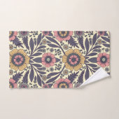 Naadloos roze en blauw Floral Patroon Bad Handdoek (Handdoek)