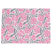 Naadloos roze Mid-Century Modern Bloemenpatroon Groot Cadeauzakje (Voorkant)