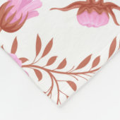 Naadloos roze patroon van de witte bloem fleece deken (Hoek)