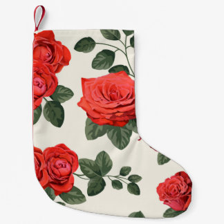 Naadloos rozen patroon, bloemontwerp. kleine kerstsok