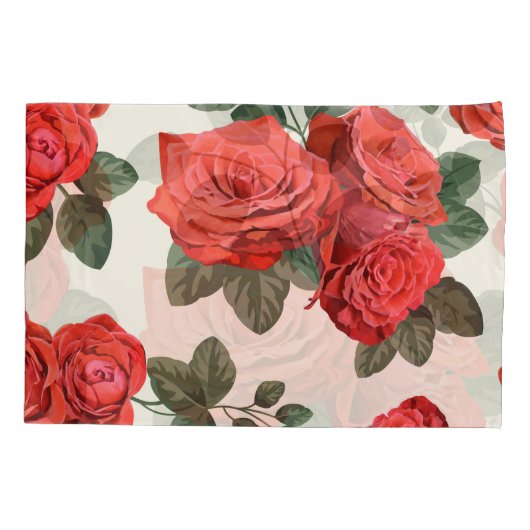 Naadloos rozen patroon, bloemontwerp. kussensloop (Achterkant)