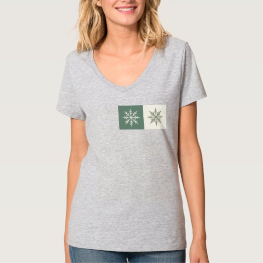 Naadloos Scandinavisch Kerst premium patroon T-shirt (Voorkant)