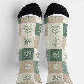 Naadloos Scandinavisch kerstboom patroon Sokken (Top)