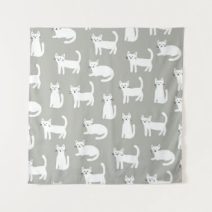 Naadloos schattig katten patroon, speels ontwerp. wandkleed