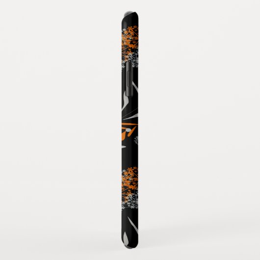 Naadloos schattig klein bloesbloem zwart v Case-Mate iPhone case (Achterkant/rechts)