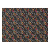 Naadloos schattig klein bloesbloem zwart v tafelkleed (Voorkant (Horizontaal))