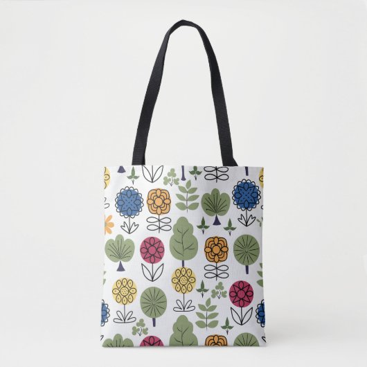 Naadloos schattig patroon, natuur in de zomer, abs tote bag (Voorkant)