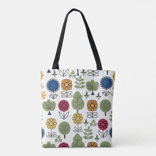 Naadloos schattig patroon, natuur in de zomer, abs tote bag (Achterkant)