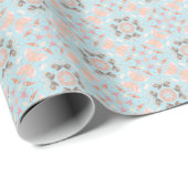 Naadloos Seashell Patroon Cadeaupapier (Rol Hoek)