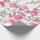 Naadloos seizoenspatroon met zoete erwt. eindeloos cadeaupapier (Hoek)