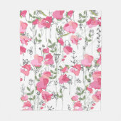 Naadloos seizoenspatroon met zoete erwt. eindeloos fleece deken (Voorkant)