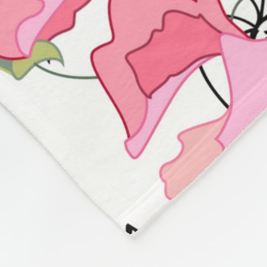 Naadloos seizoenspatroon met zoete erwt. eindeloos fleece deken (Hoek)