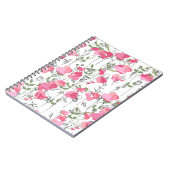 Naadloos seizoenspatroon met zoete erwt. eindeloos notitieboek (Linkerzijde)