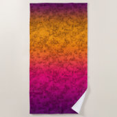 Naadloos sierlijk marmer verloop roze paars geel strandlaken (Voorkant)