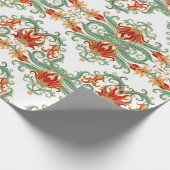 Naadloos sierpatroon met gestileerde rode doorstro cadeaupapier (Hoek)