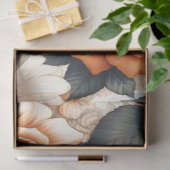 Naadloos Sinaasappel en wit rozenpatroon Tissuepapier (Geschenk)