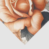 Naadloos Sinaasappel en wit rozenpatroon Tissuepapier (Detail)