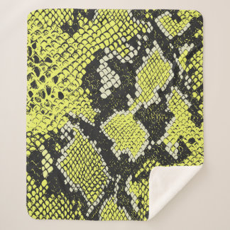 Naadloos  slangendierhuidpatroon. Snakes Sherpa Deken