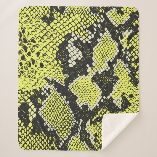 Naadloos  slangendierhuidpatroon. Snakes Sherpa Deken (Voorkant)