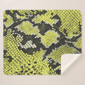 Naadloos  slangendierhuidpatroon. Snakes Sherpa Deken (Voorkant (horizontaal))