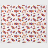 Naadloos Snoep Wit Halloween inpakpapier (Vlak)