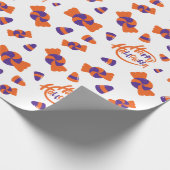 Naadloos Snoep Wit Halloween inpakpapier (Hoek)