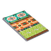 Naadloos stammenpatroon met geometrische elementen notitieboek (Rechterzijde)