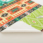 Naadloos stammenpatroon met geometrische elementen sherpa deken (3/4)