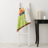 Naadloos stammenpatroon met geometrische elementen sherpa deken (In situ)