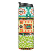 Naadloos stammenpatroon met geometrische elementen thermosbeker (Geroteerd rechts)