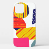 Naadloos stijlvol abstract handgetekend patroon. V Case-Mate iPhone Case (Achterkant)