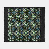 naadloos symmetrisch bloemmotief fleece deken (Voorkant (Horizontaal))